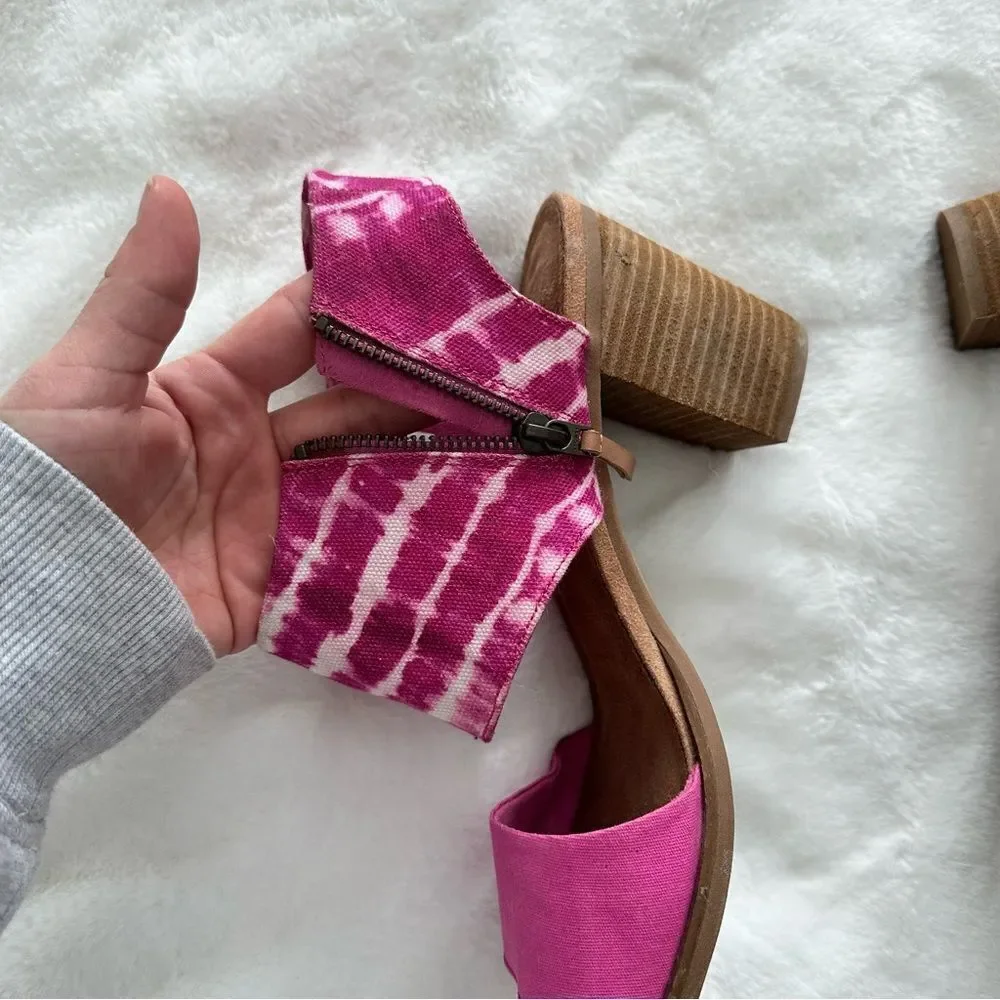 TOMS Majorca Cutout Sandal Fuscia Rose Women’s Size 12